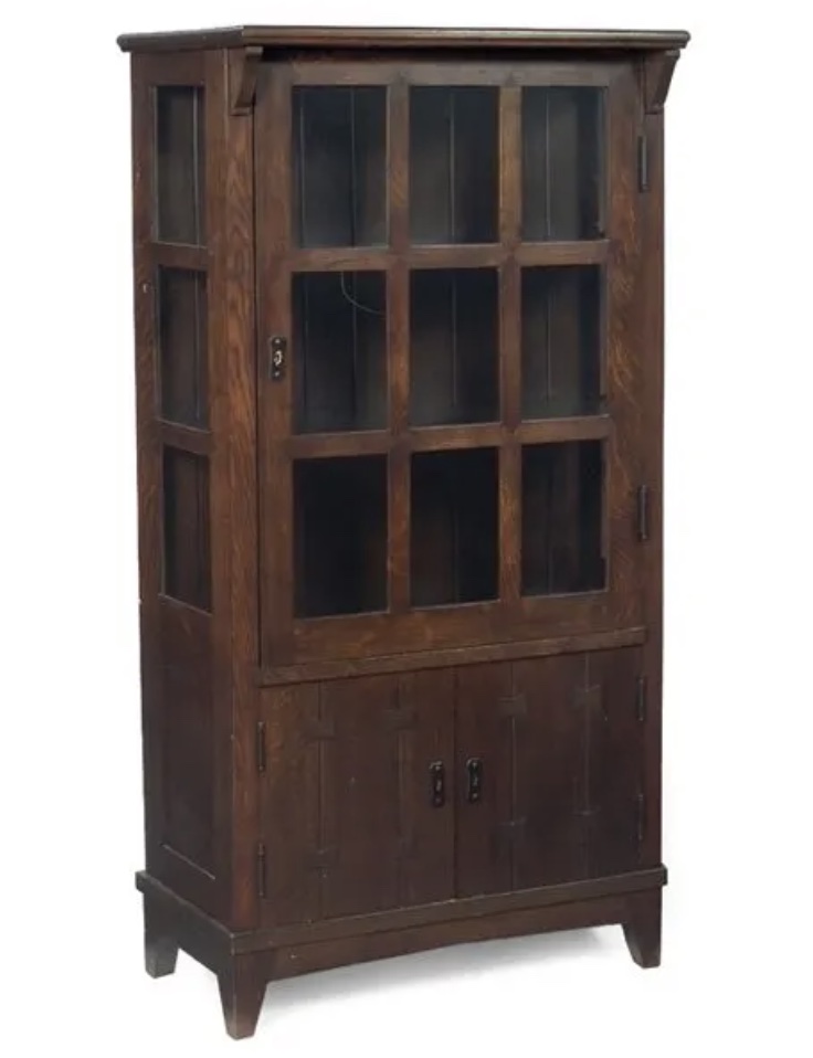 Gustav Stickley Butterfly China Cabinet