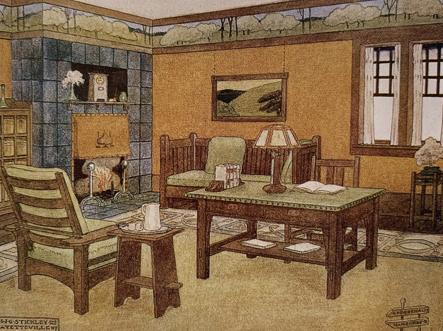 Example of Louse Shrimpton interior design for L&JG Stickley